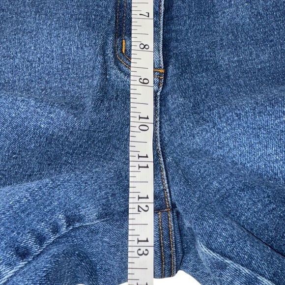 John Baner Women’s Sz 14 Dark Blue Stretch Denim Jeans Tapered Ankle High Rise - Picture 9 of 11